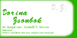 dorina zsombok business card